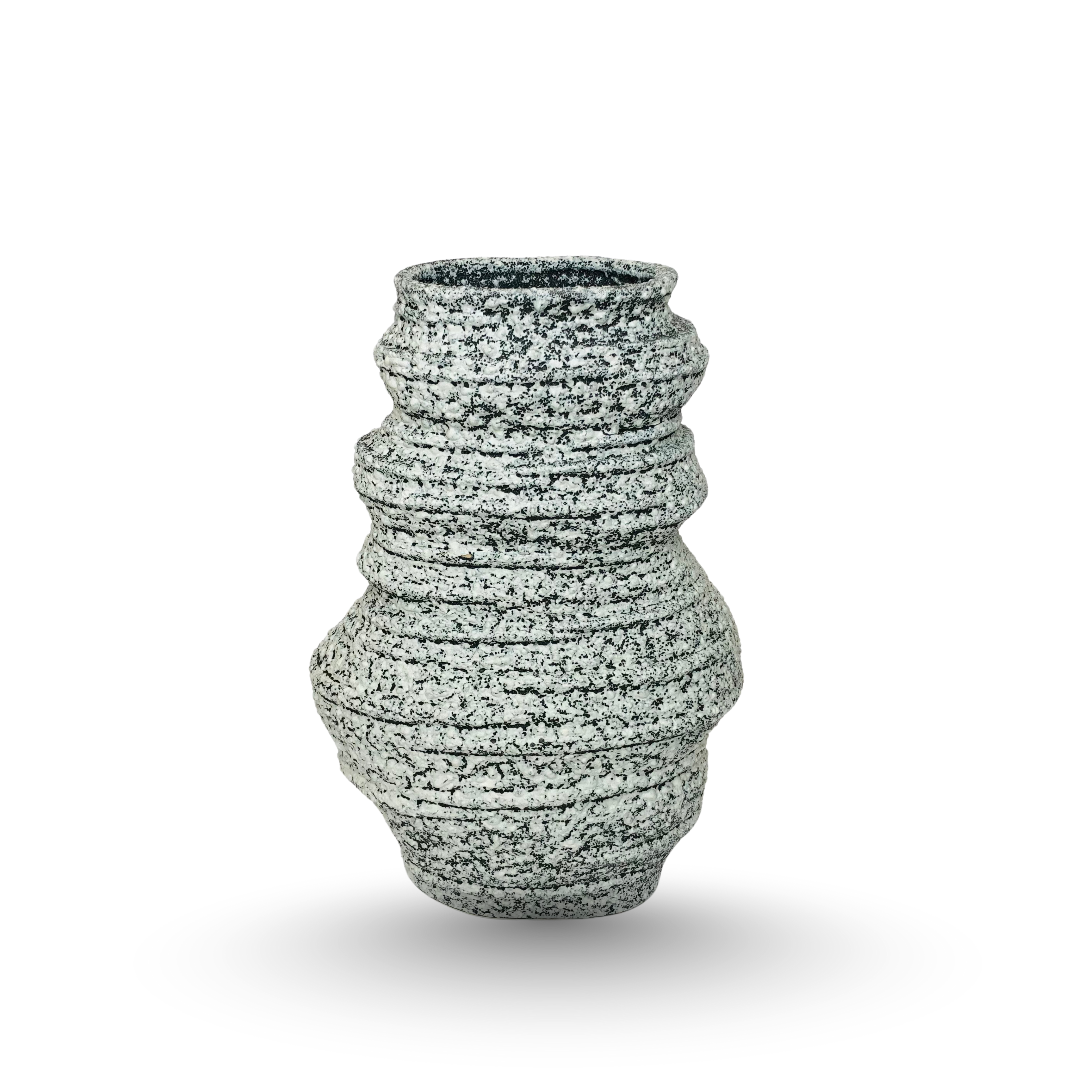 Textured Stone-Effect Ceramic Vase – Modern Abstract Design