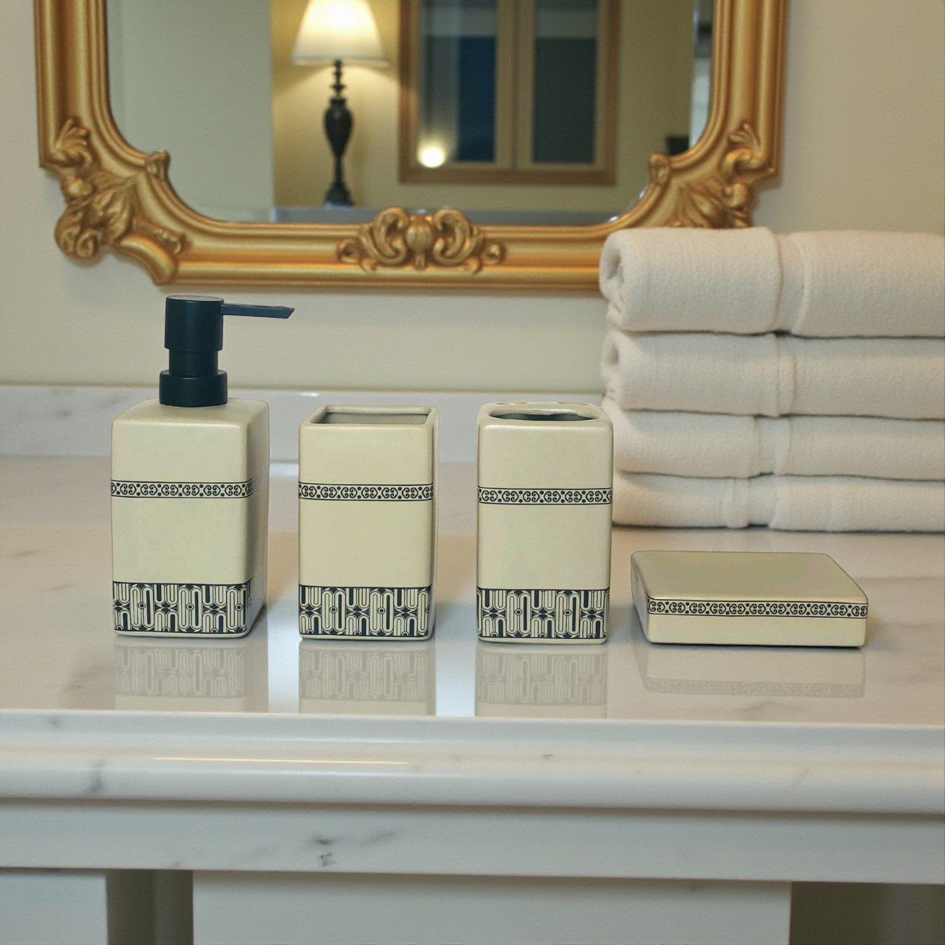 Designer Bathroom Dispenser Set