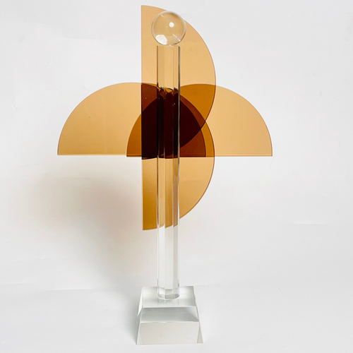 Cutted Circle Crystal Showpiece