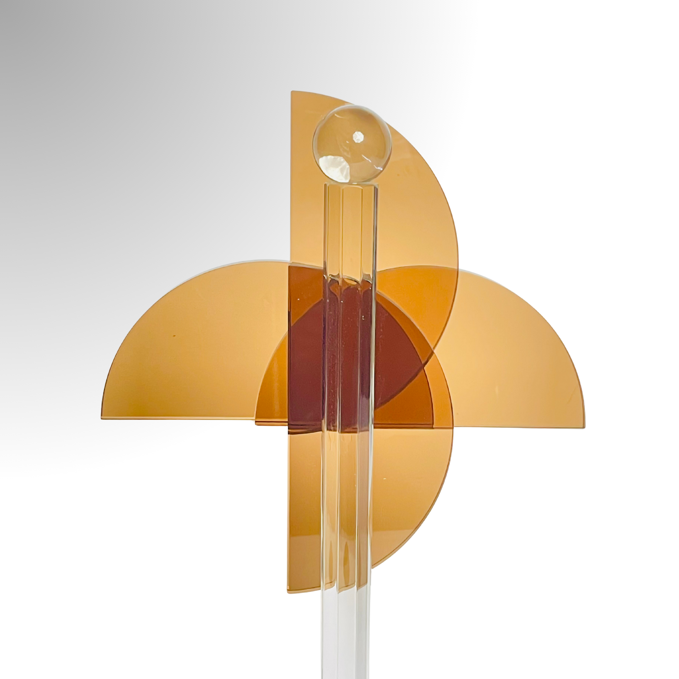 Cutted Circle Crystal Showpiece