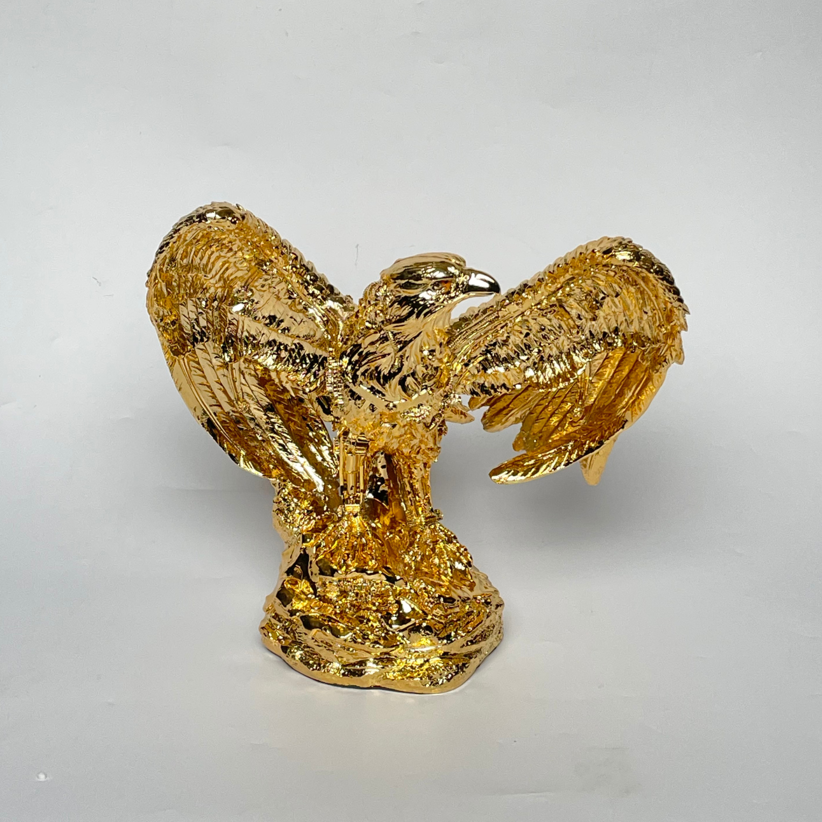 Gold Resin Eagle Sculpture