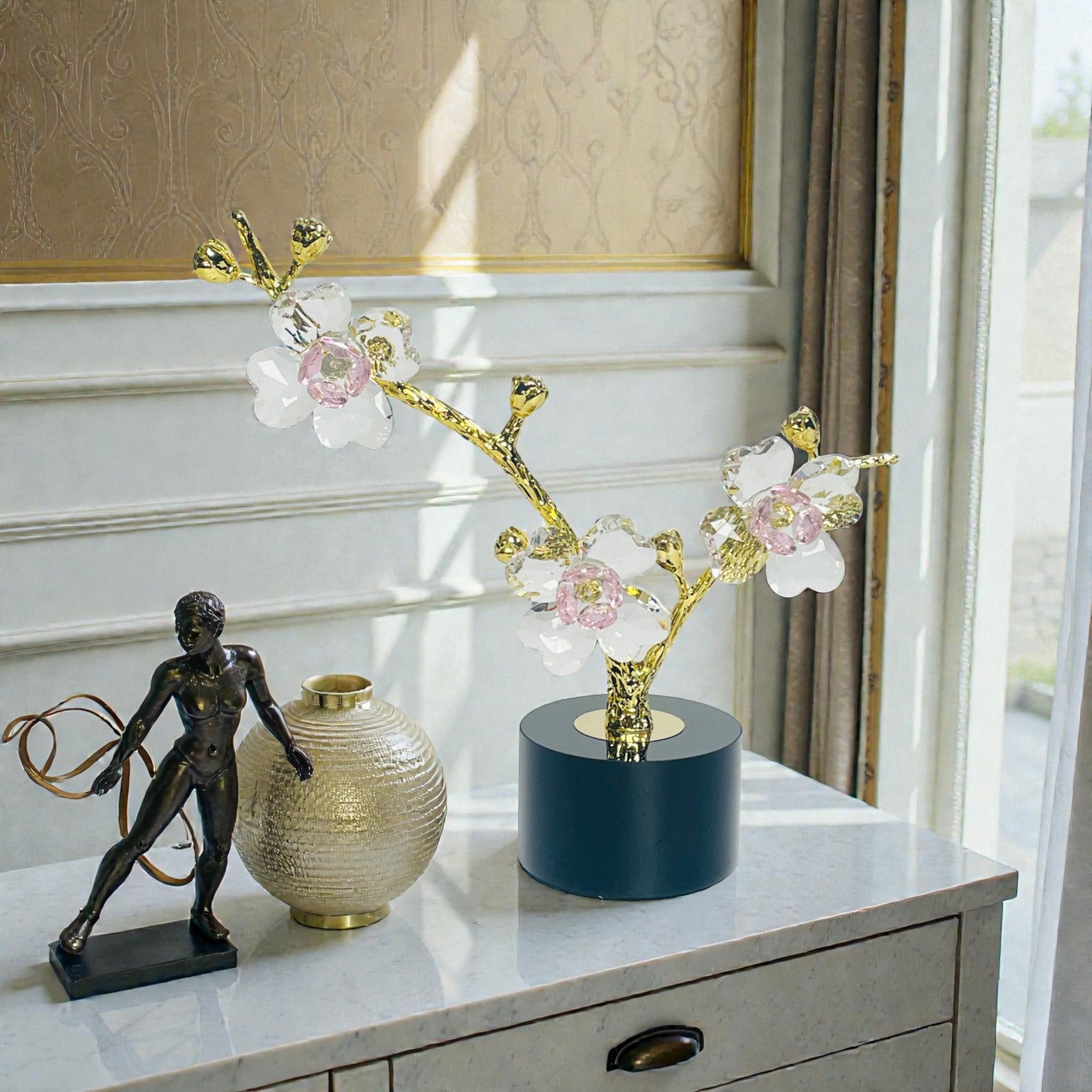 Floral Flower Crystal Showpiece