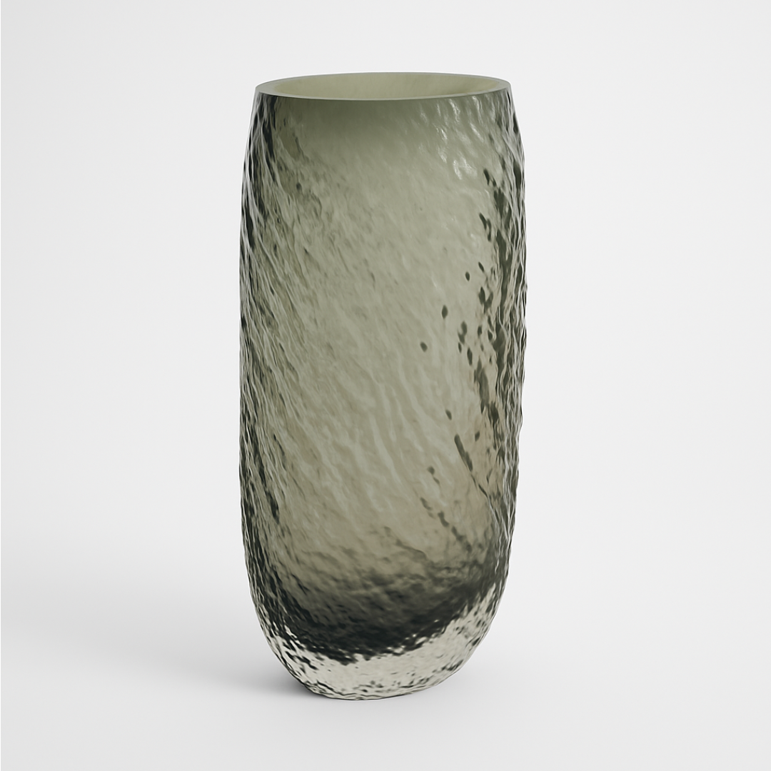 Luxury Textured Glass Vase for Home Décor