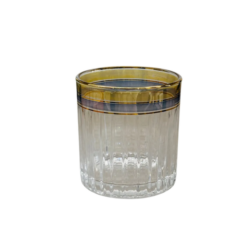 Tapered Gold-Ringed Glass Set of 6