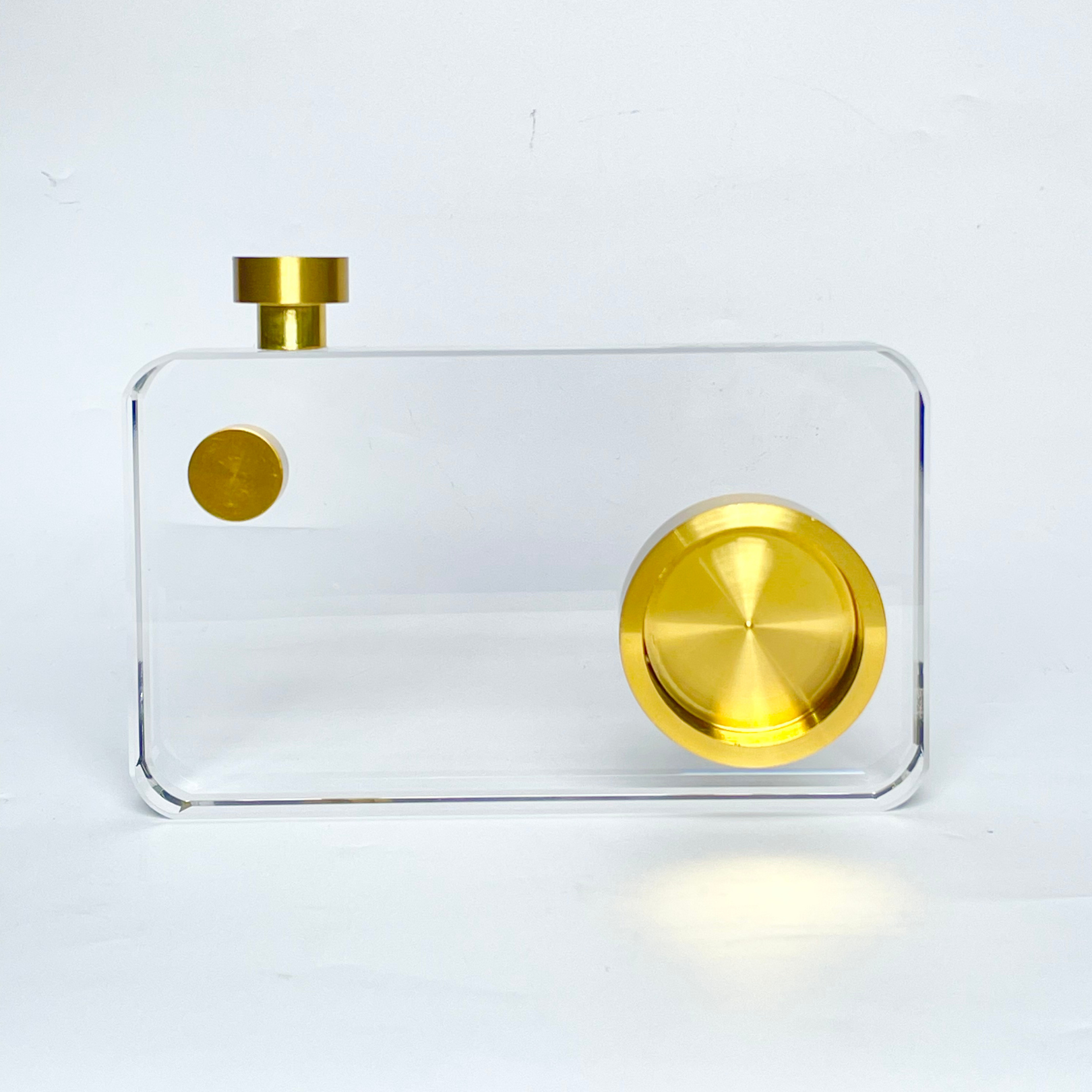 Modern Crystal Glass Camera Sculpture