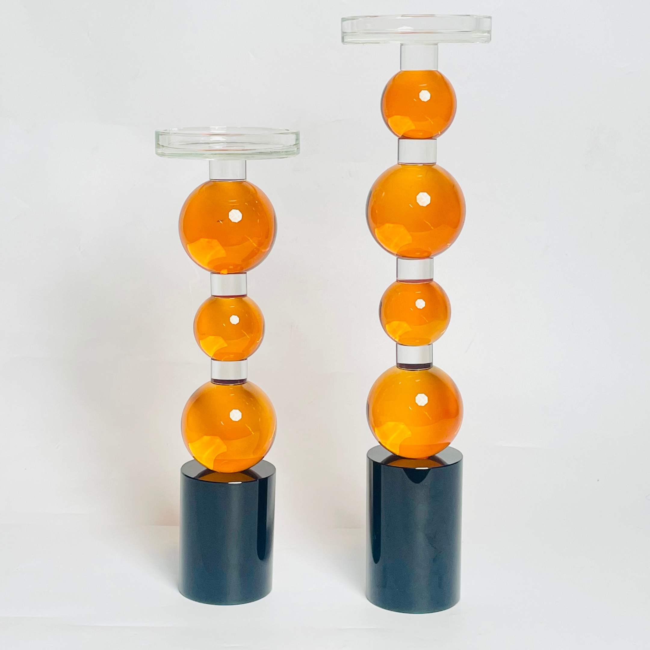 Aurum Orb Crystal Candle Holder Showpiece