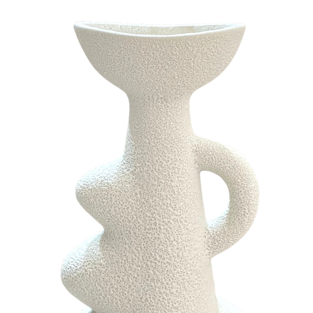 Elegant Textured Ceramic Flower Vase