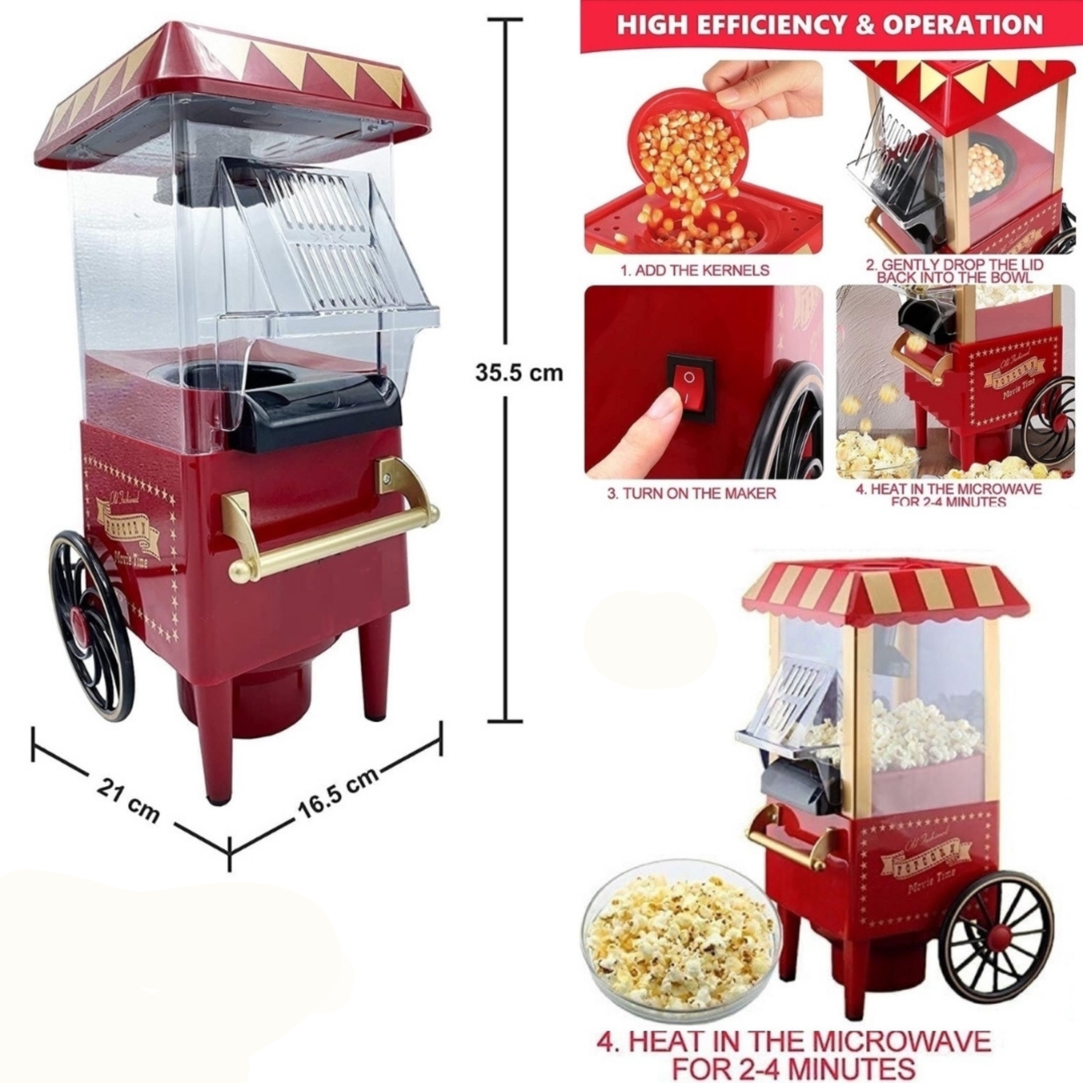 Electric Hot Air Popcorn Machine