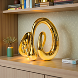 Liquid Gold Abstract Showpiece