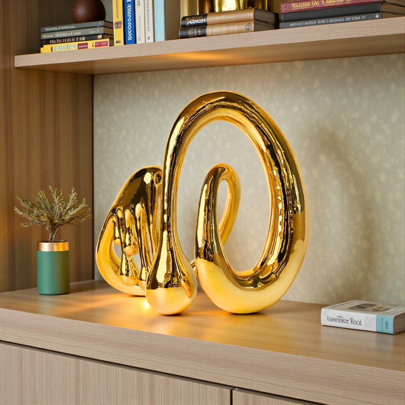 Liquid Gold Abstract Showpiece