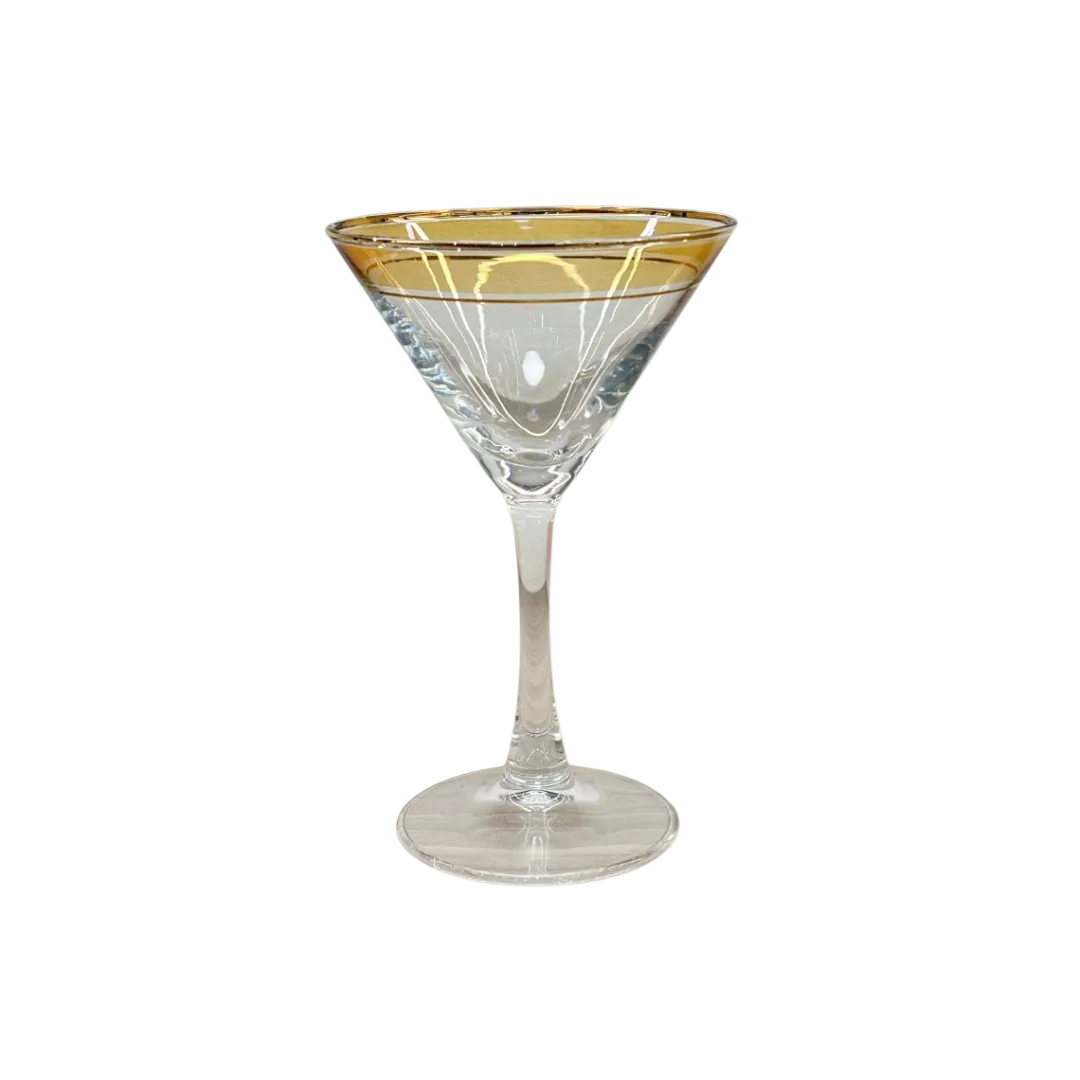 Elegant Gold-Rimmed Glasses Set of 6