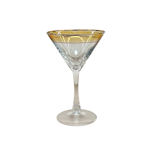 Elegant Gold-Rimmed Glasses Set of 6