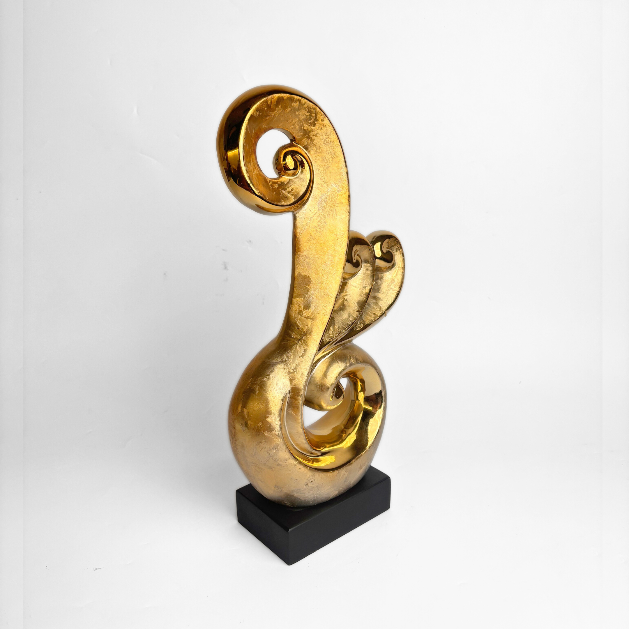Elegant Abstract Golden Showpiece