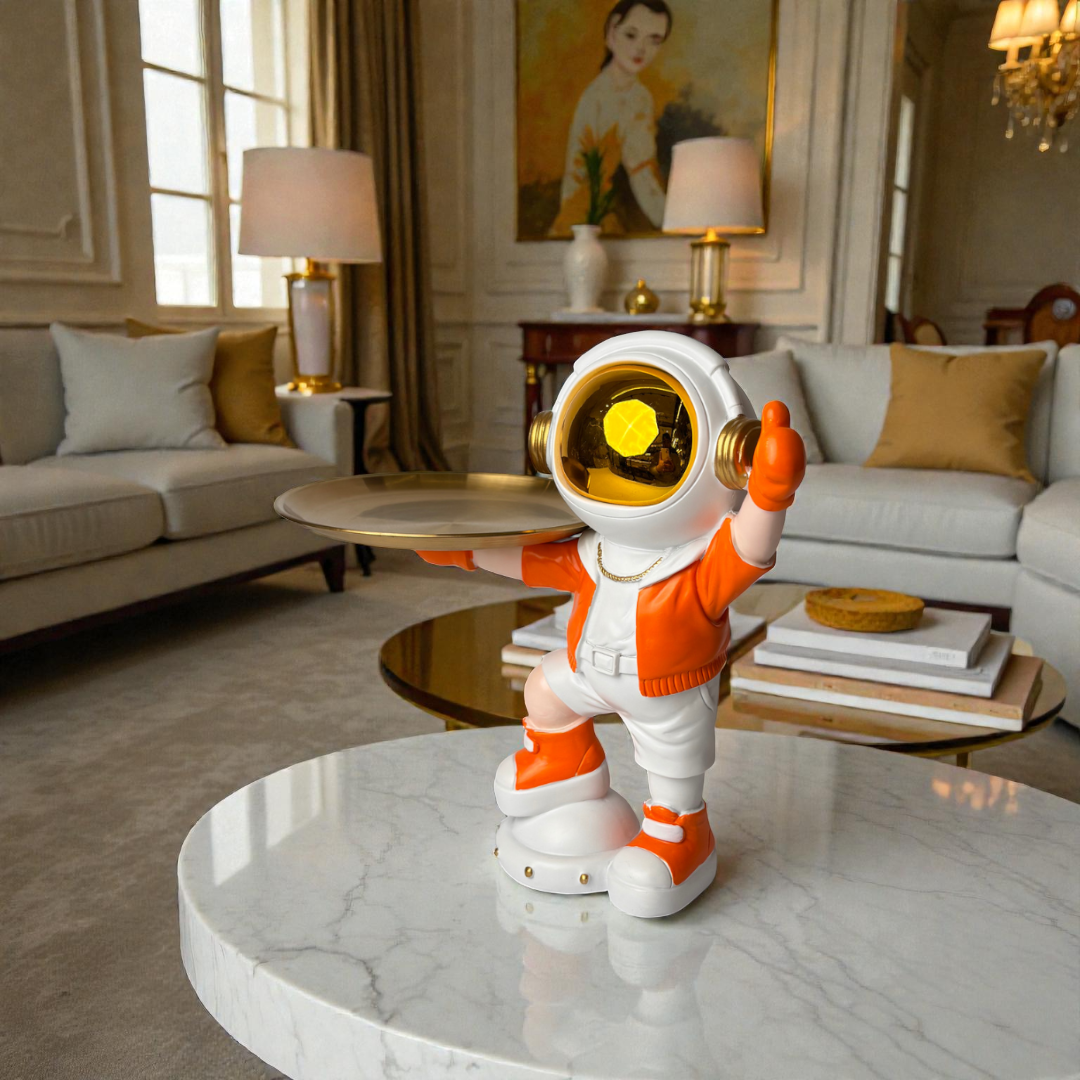 Astronaut Elegance Tray Showpiece