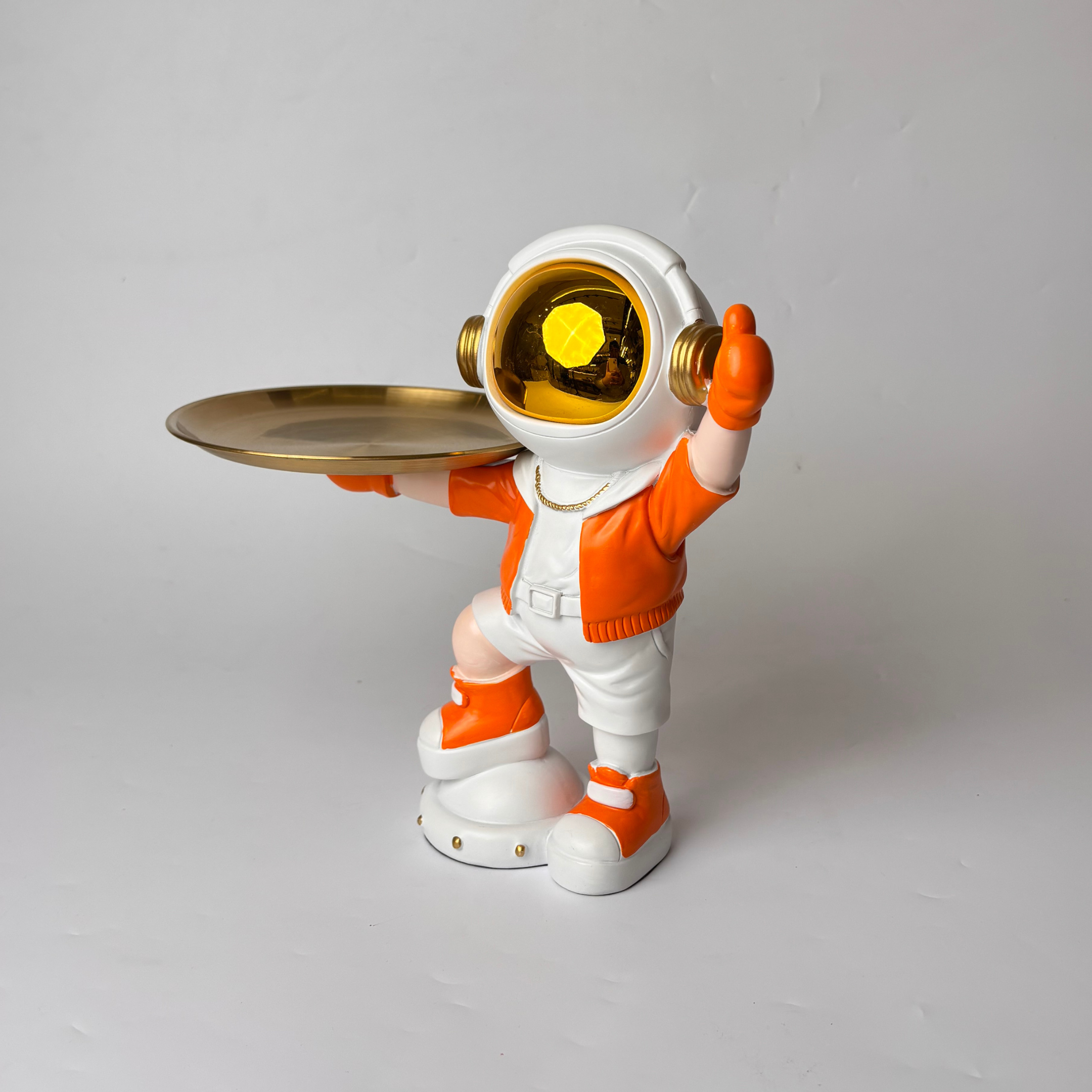 Astronaut Elegance Tray Showpiece