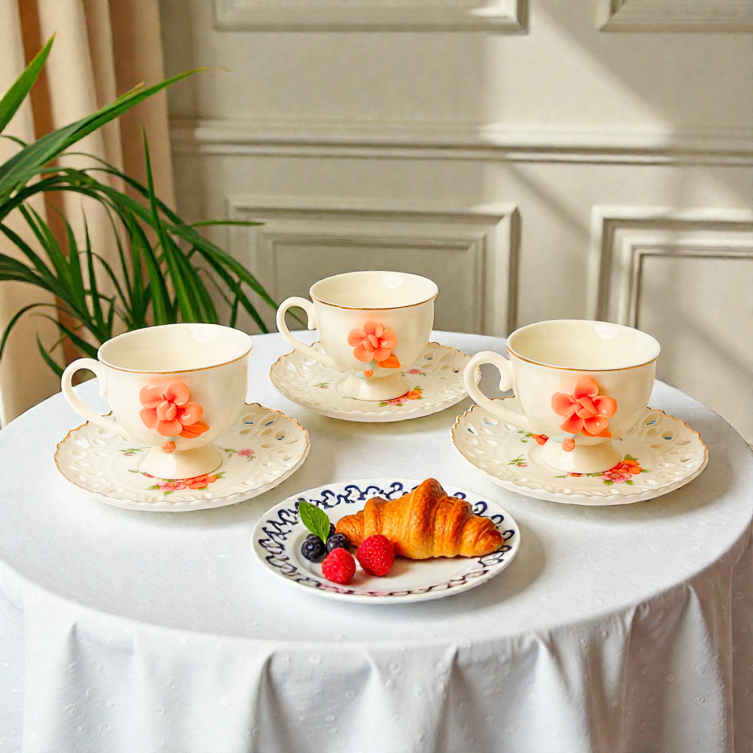Opulent Petals Tea Set- Set of 12