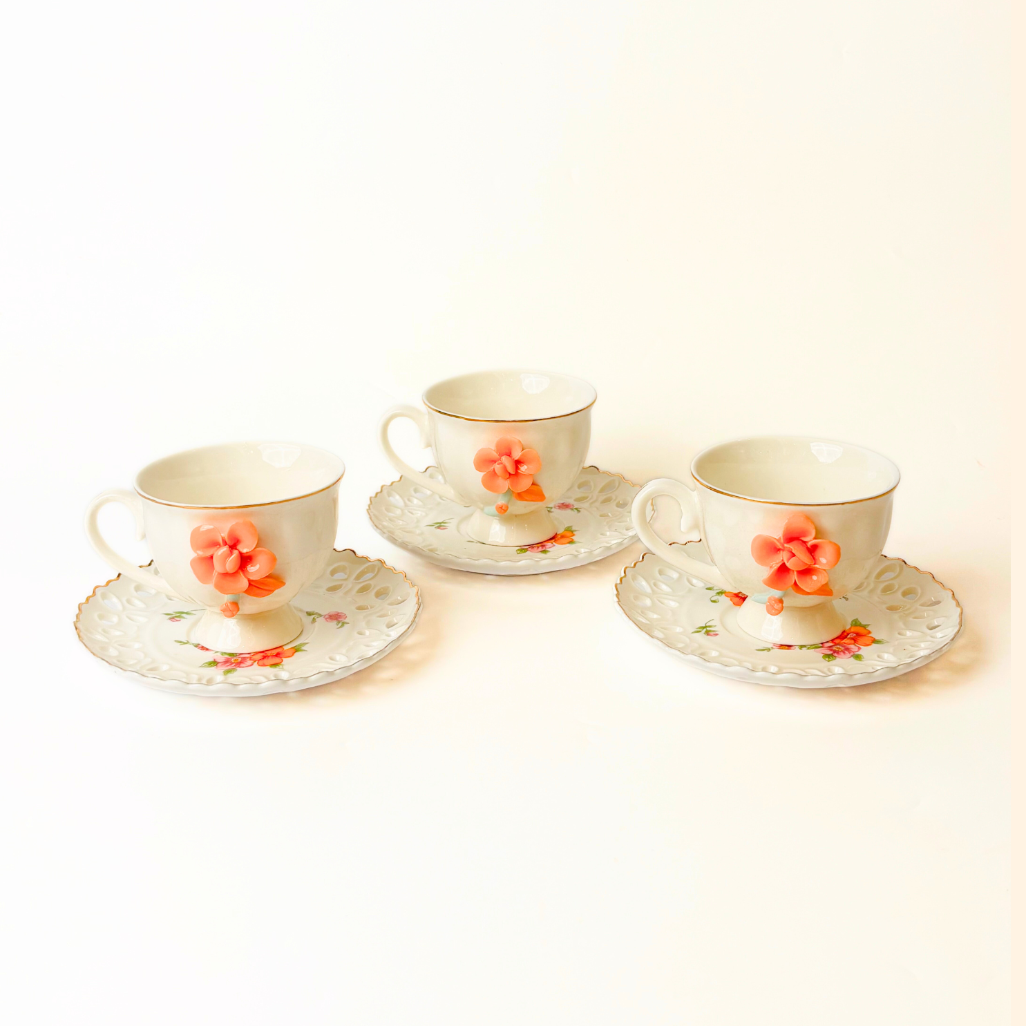Opulent Petals Tea Set- Set of 12