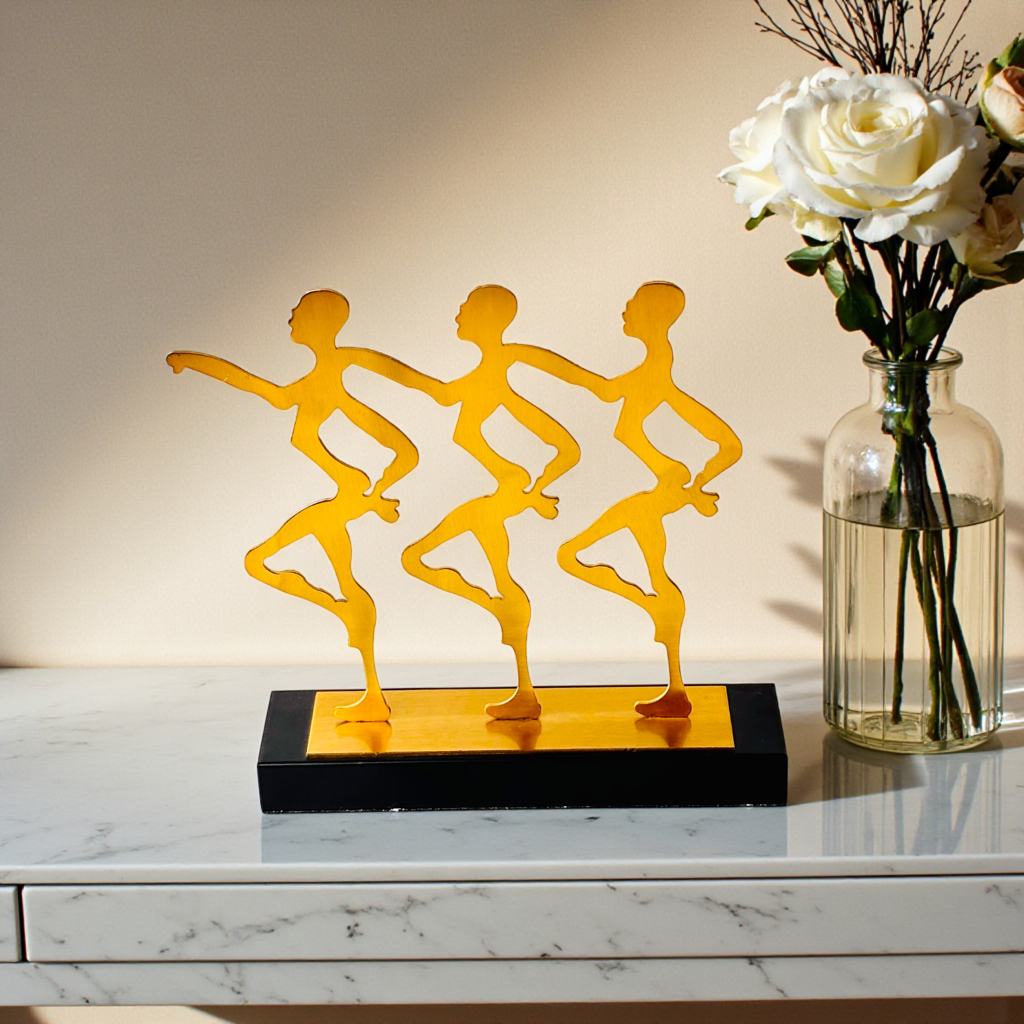 Golden Abstract Sculpture