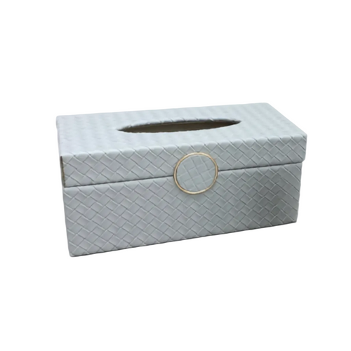 Geometric Woven Facial Tissue Box