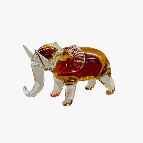 Modern Style Glass Elephant Figurine
