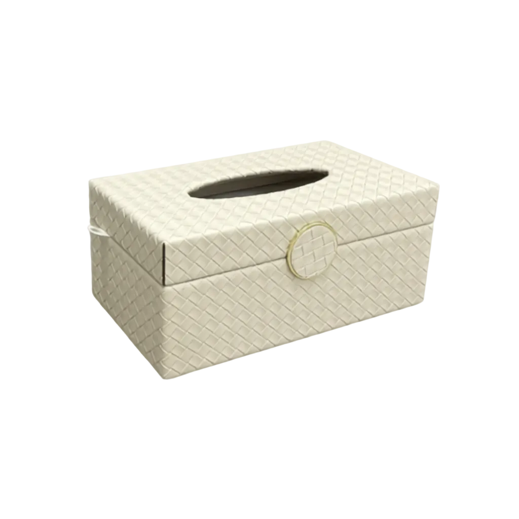 Geometric Woven Facial Tissue Box