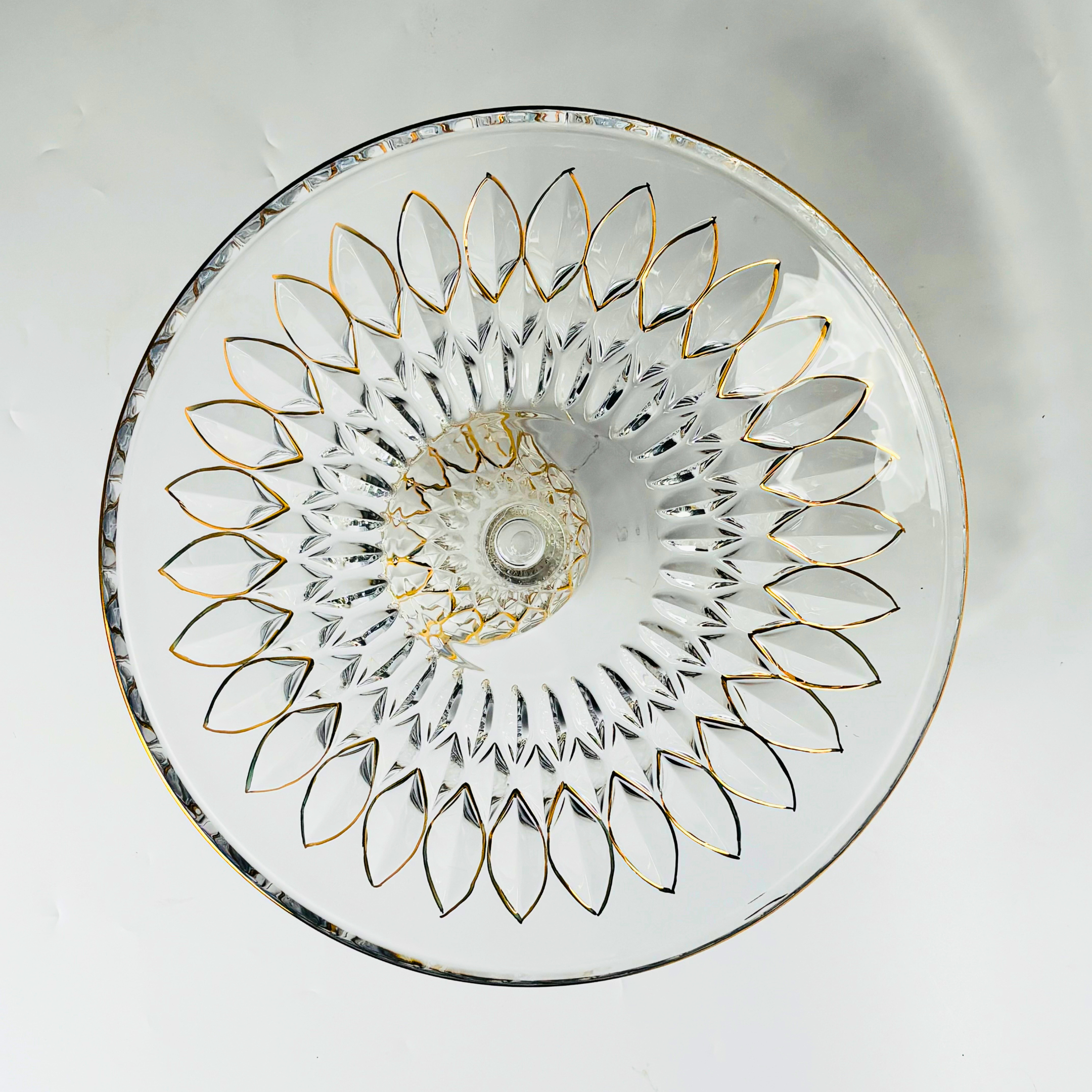 Crystal Dessert & Fruit Bowl – Golden Rim Finish