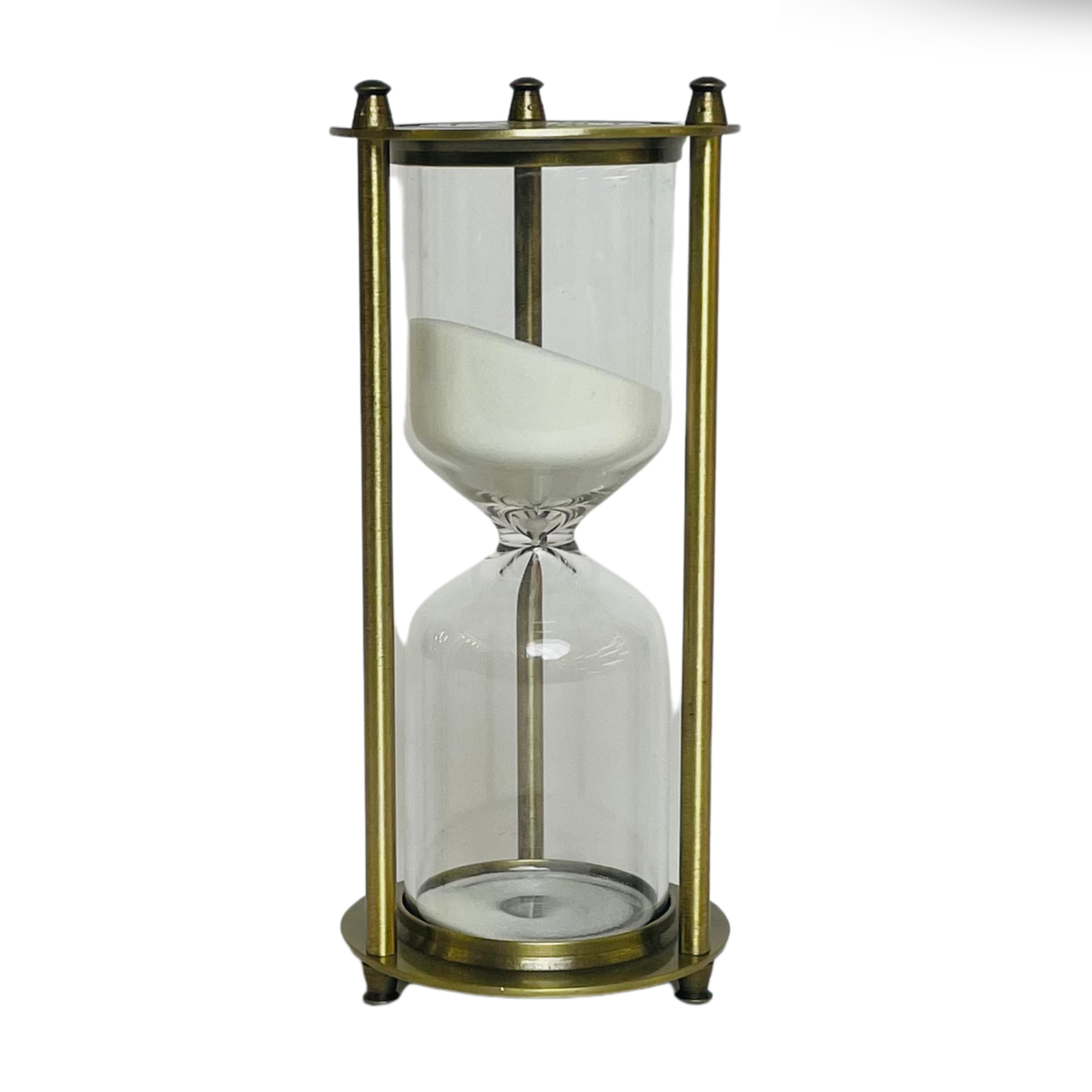 Elegant Golden Hourglass Timer – Glass & Metal Finish