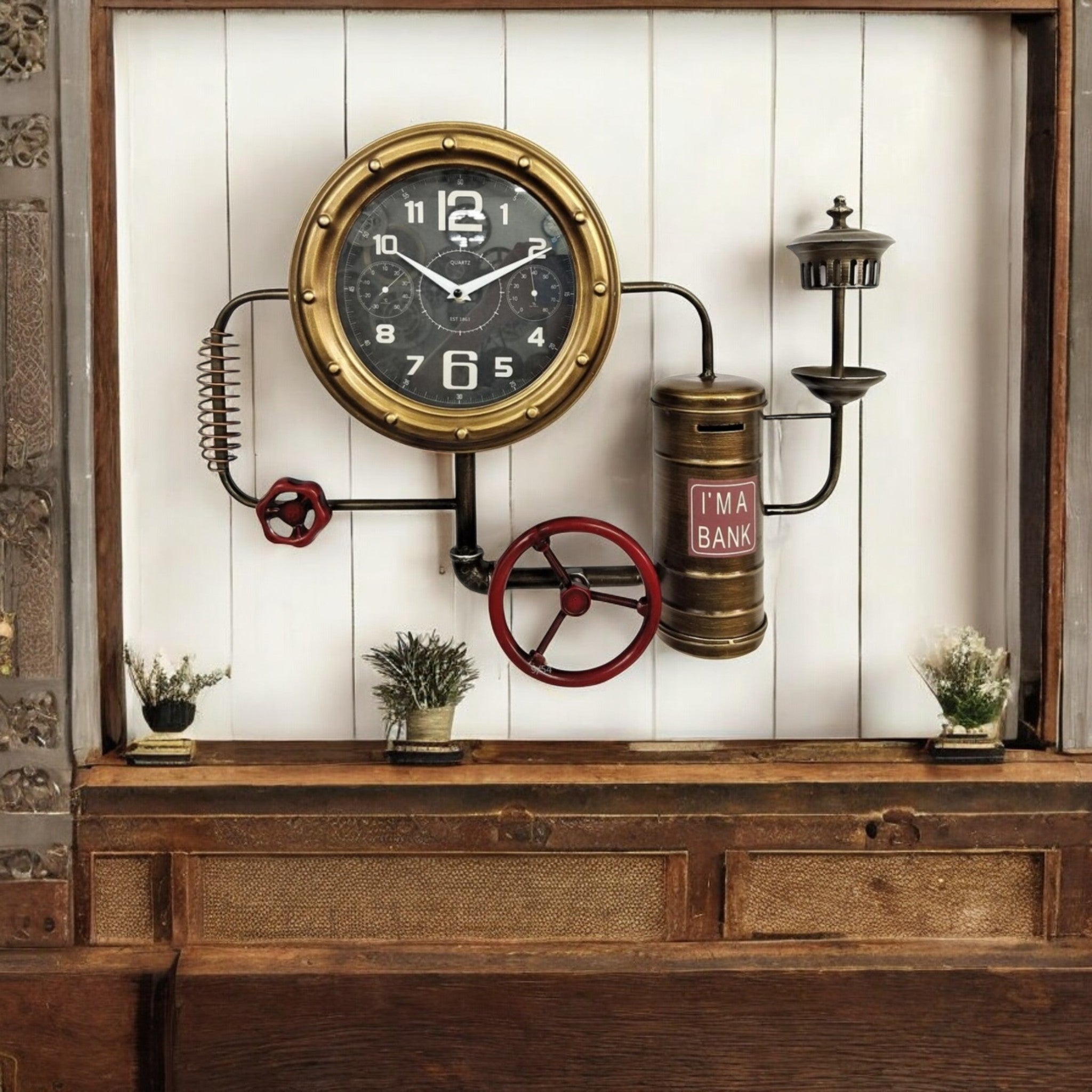 Classic Vintage Engine Wall Clock