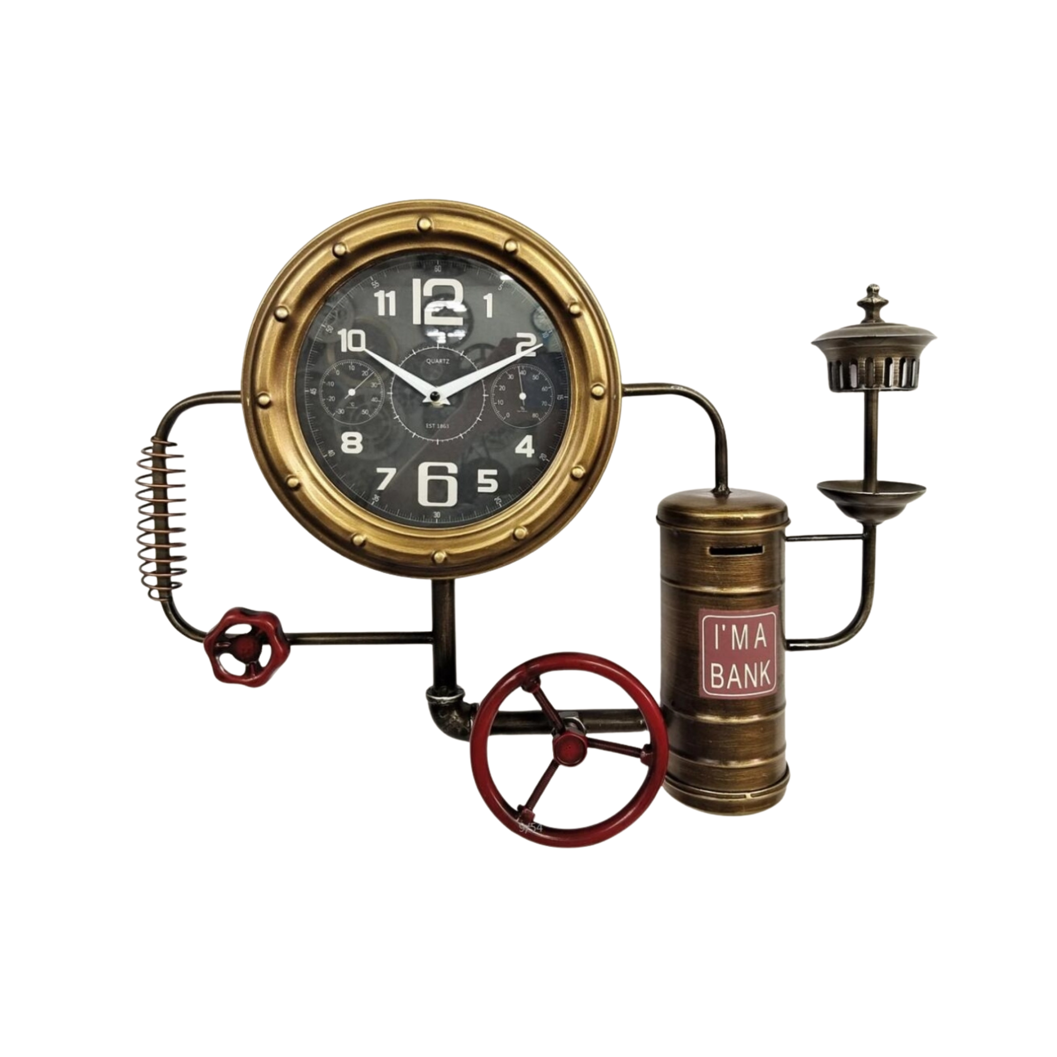 Classic Vintage Engine Wall Clock