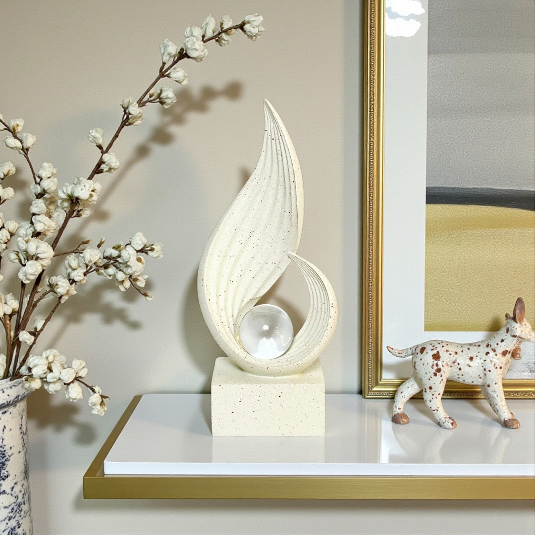 Eternal Flow Crystal Orb Sculpture