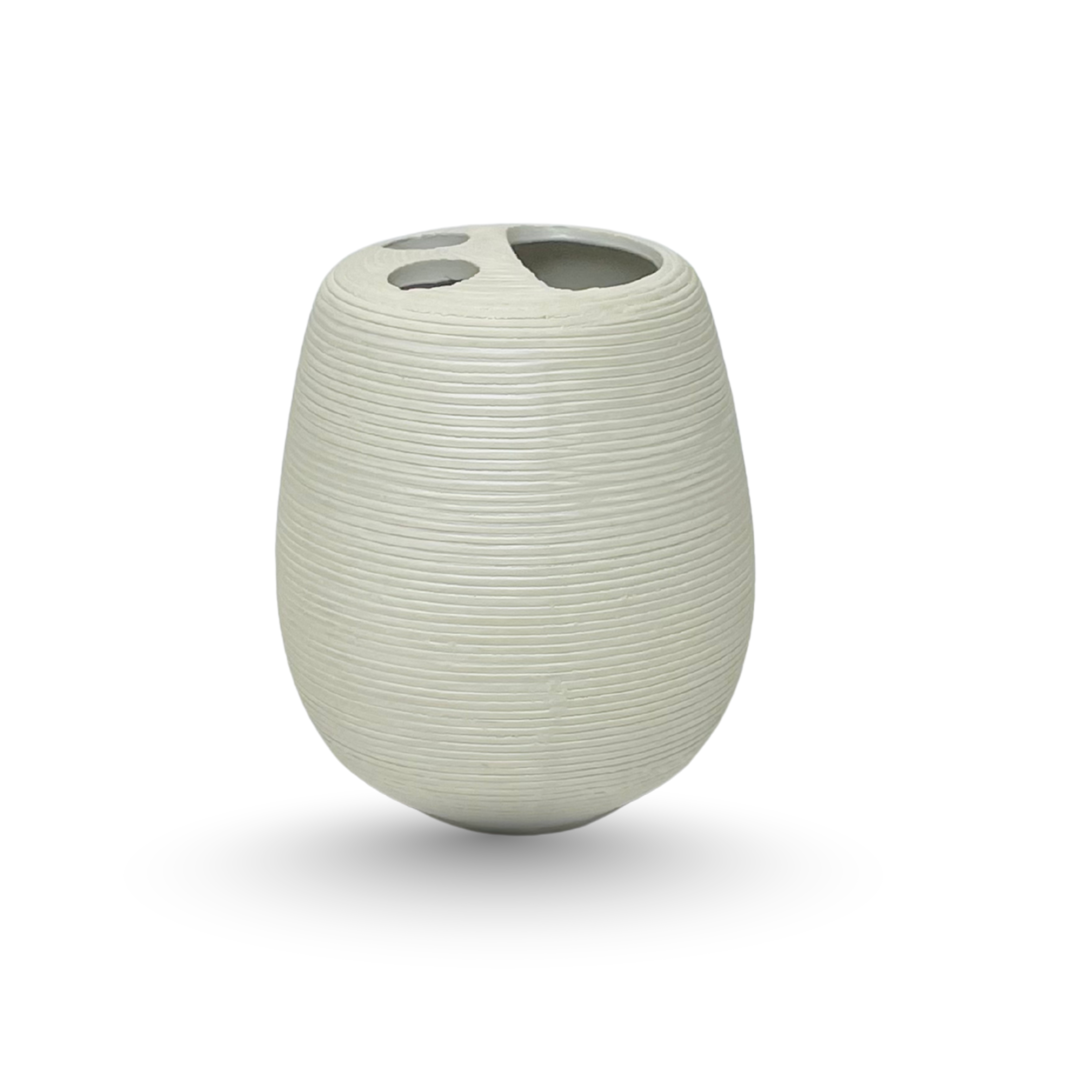 Eleganza – Textured Ceramic 4-Piece Bathroom Accessory Set