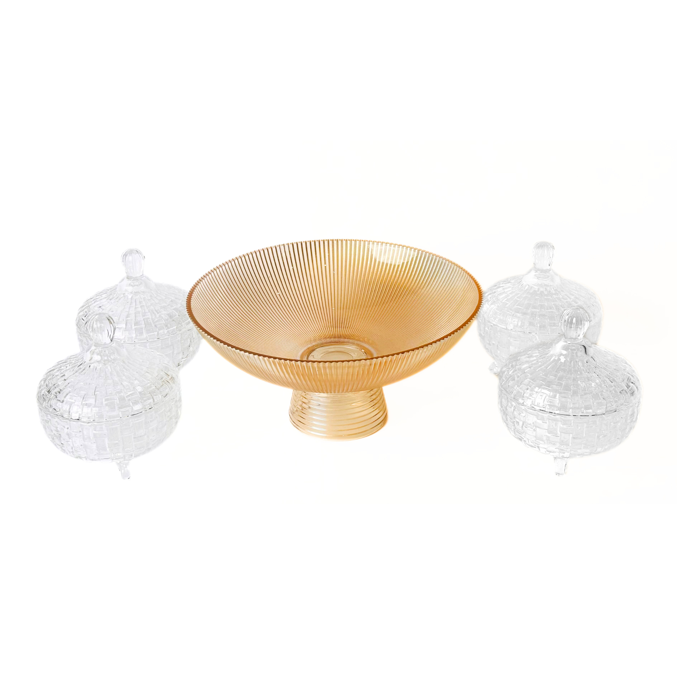 Modern Elegance 5Pc Bowl & Jar Set