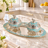 Imperial Elephant Bowl Set with Matching Tray