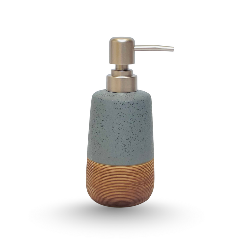 Modern Grey & Gold Bathroom Accessory Set – 4 Pieces