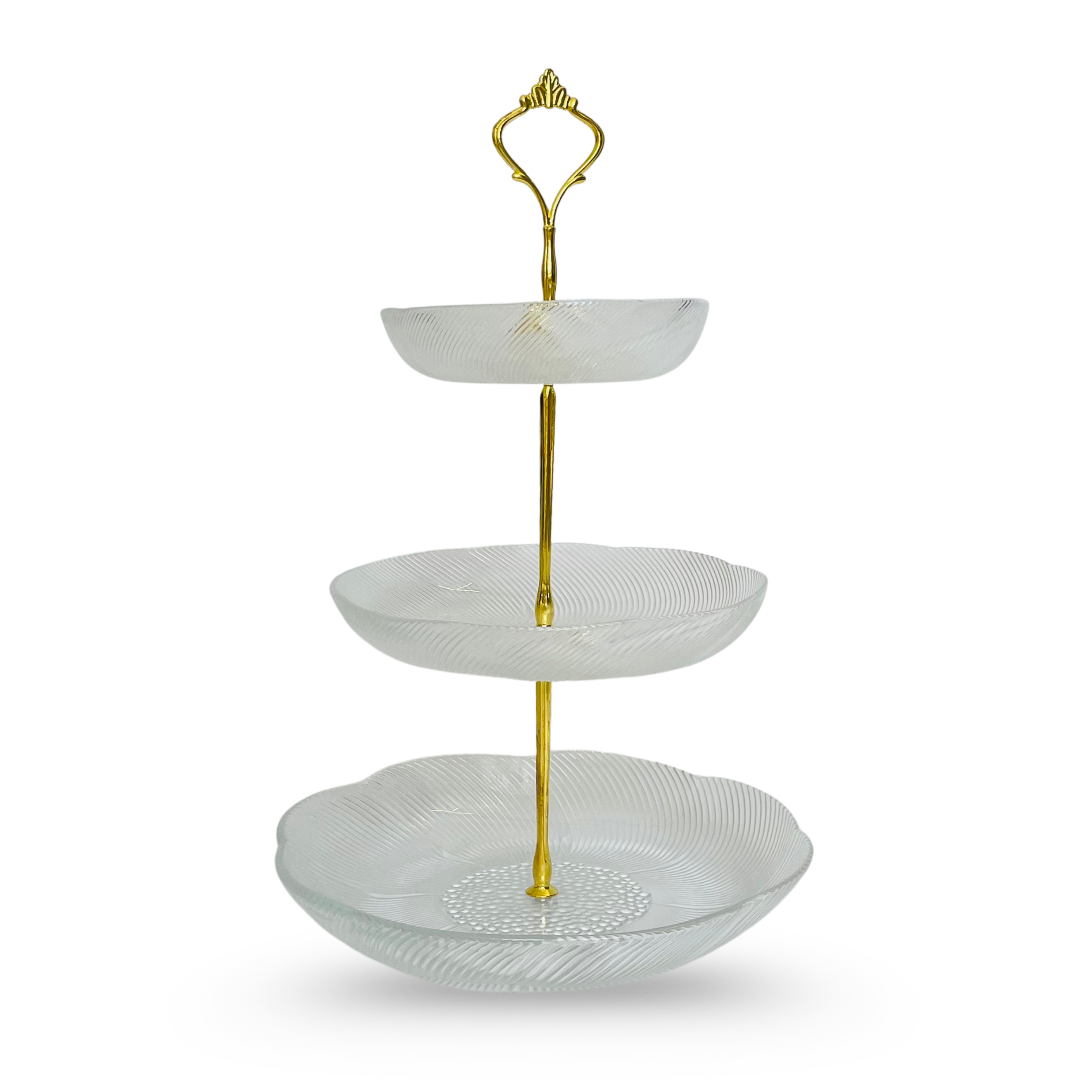 Crystal Elegance – 3-Tier Glass Serving Stand