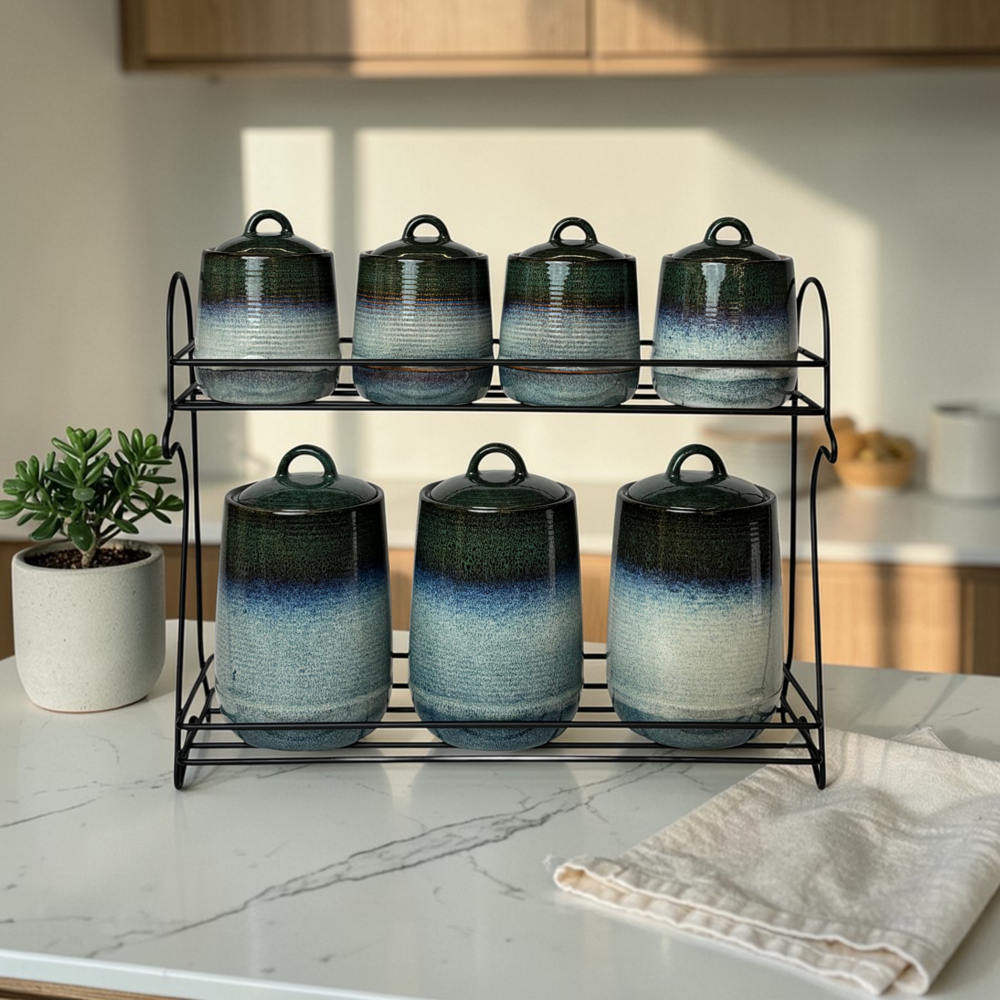 Premium Dry Fruit & Kitchen Canister 7Pc Set