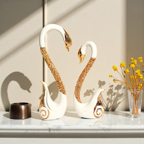 Swan 2Pc Set Showpiece