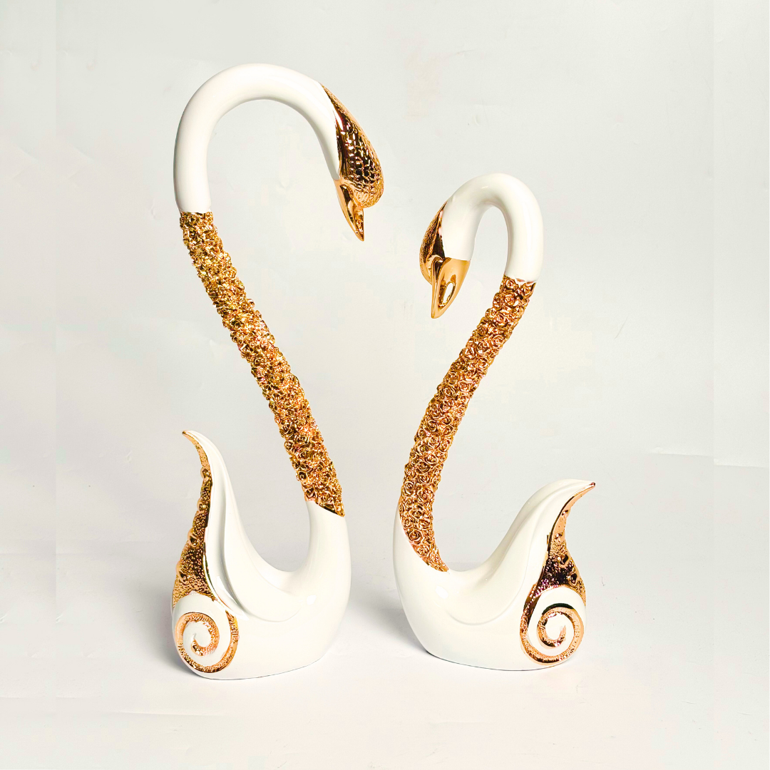 Swan 2Pc Set Showpiece