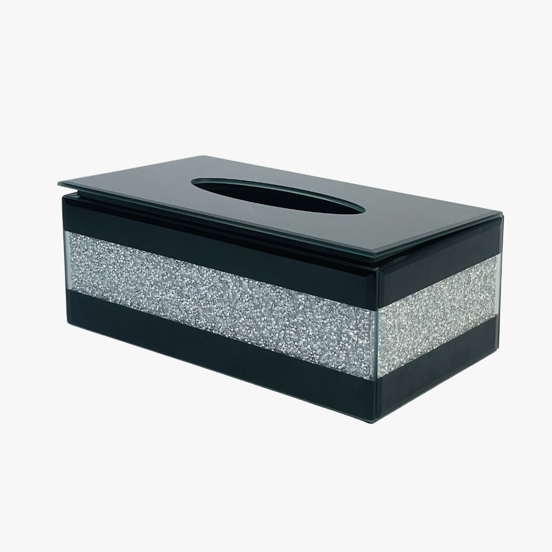 Luxe Diamond Crush Tissue Box Cover