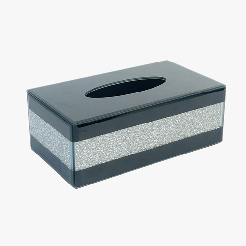 Luxe Diamond Crush Tissue Box Cover