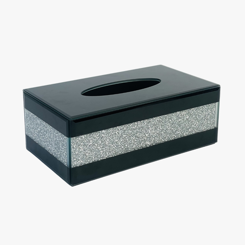 Luxe Diamond Crush Tissue Box Cover