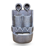 Rustic Twin Jar Water Fountain – Indoor & Outdoor Decorative Showpiece