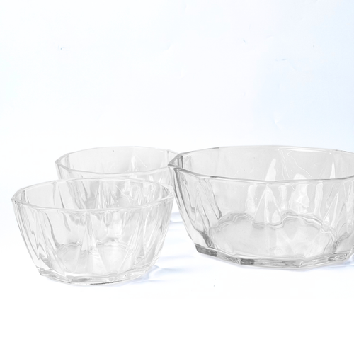 Modern Glass Bowl 5Pc Set