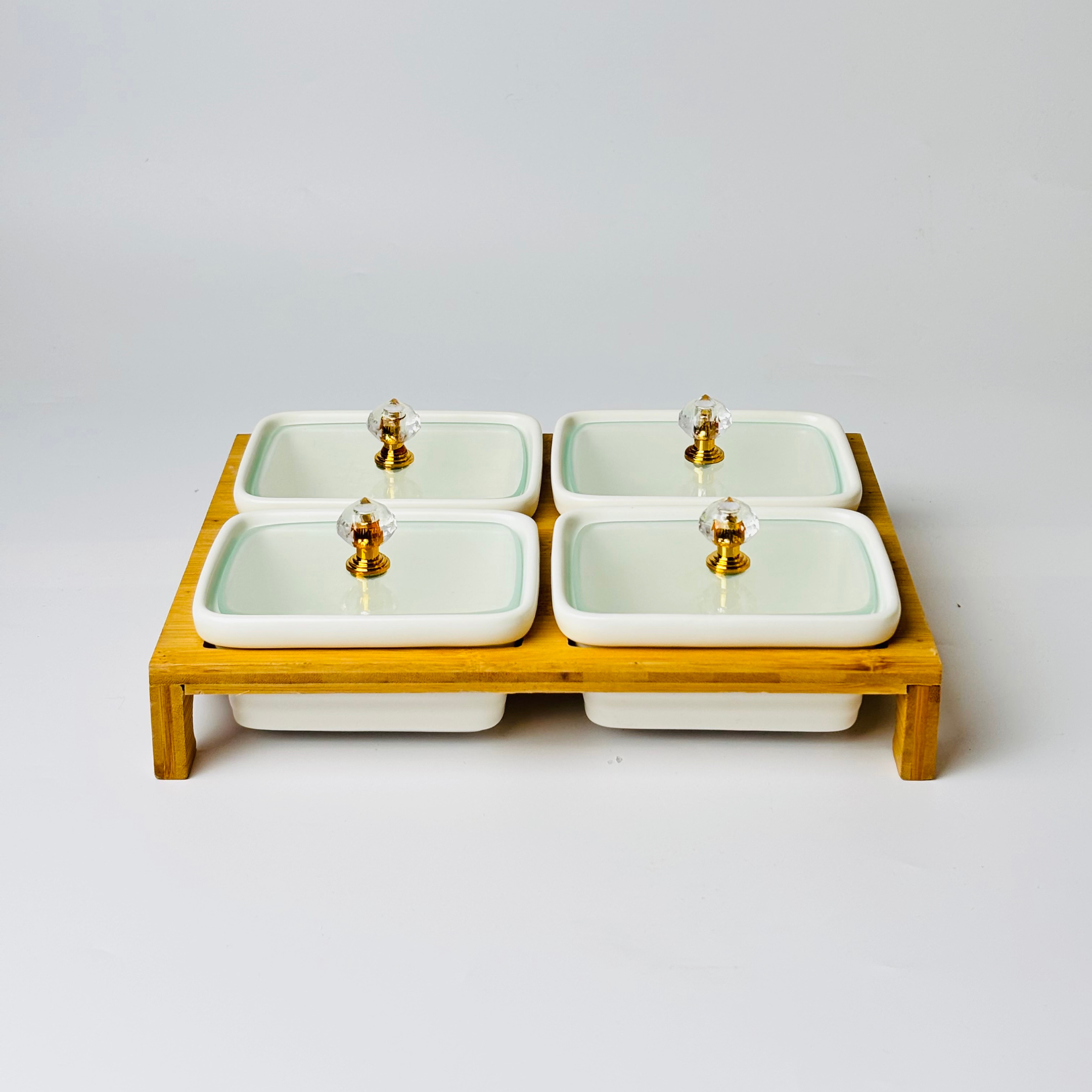 Royal Serve 4Piece Ceramic Bowl Set with Stand