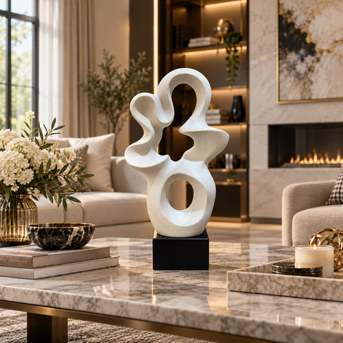 Modernist Organic Multi-Void Abstract Sculpture