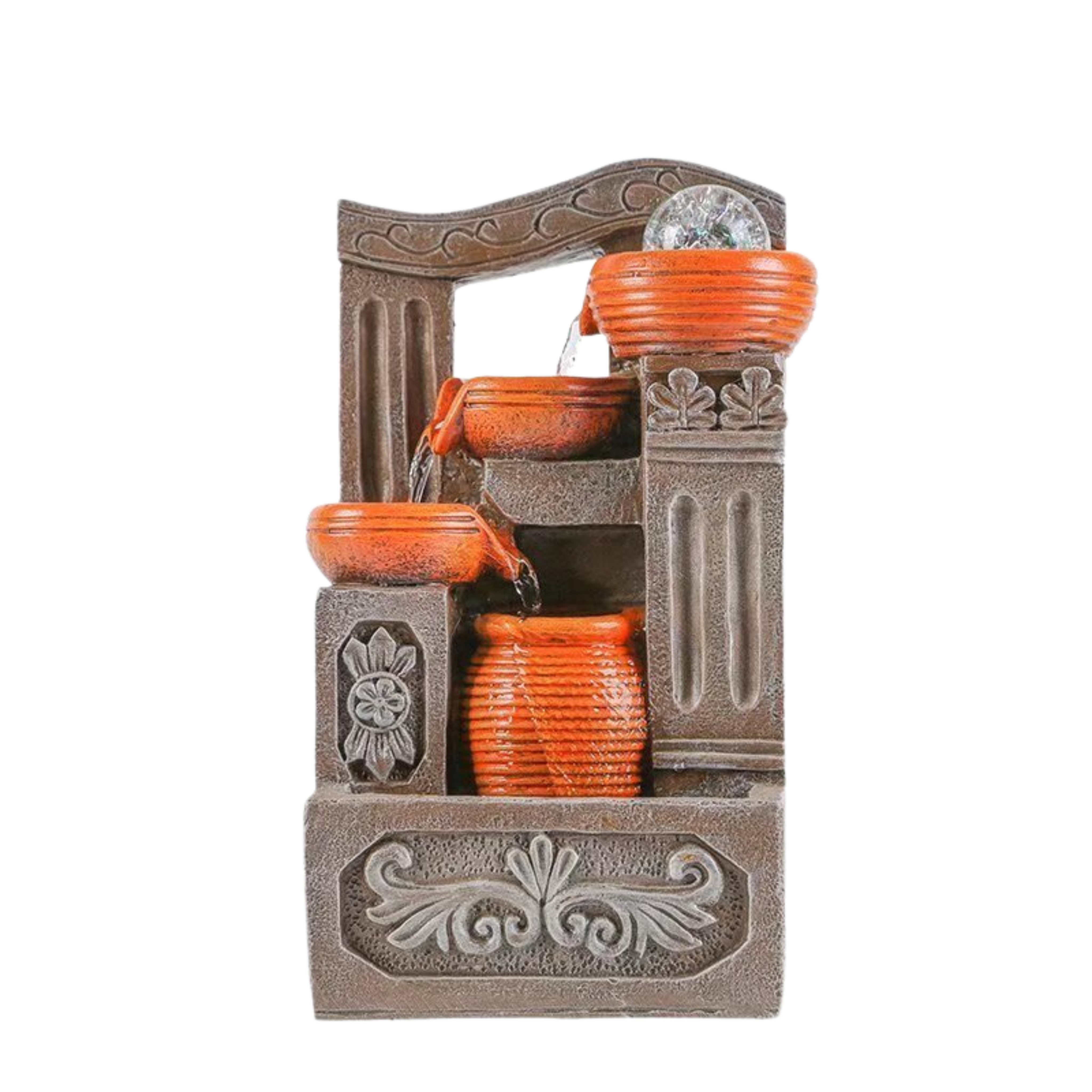 Tranquil Cascade – Rustic Terracotta Indoor Fountain