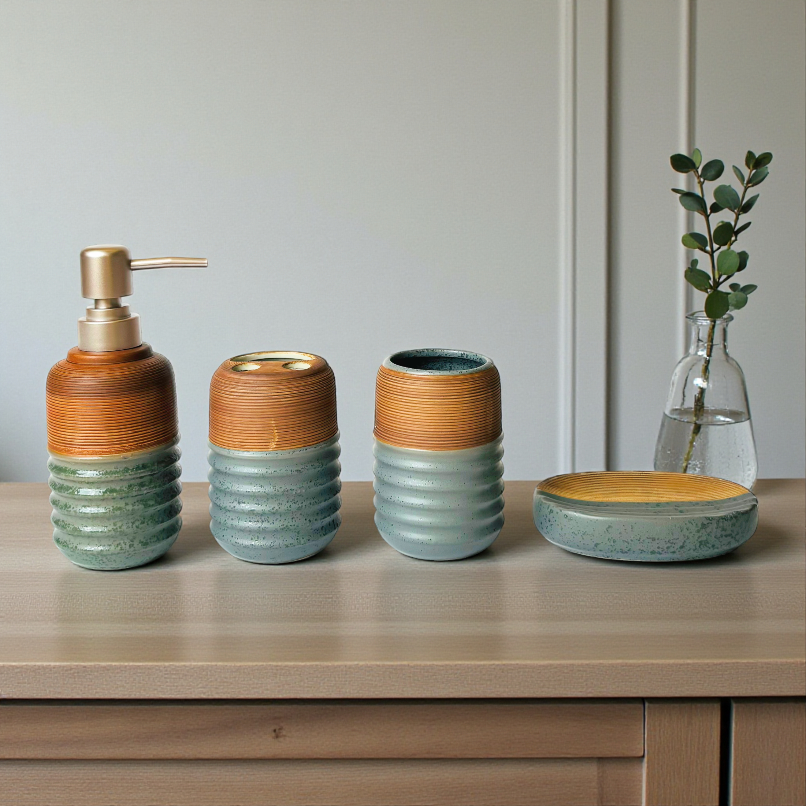 Modern Elegance Soap Dispenser Set Of 4