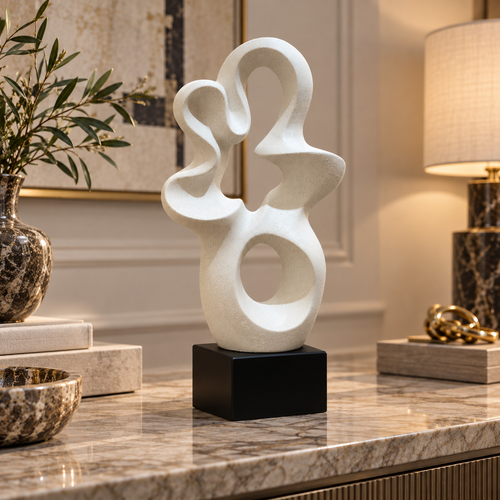 Modernist Organic Multi-Void Abstract Sculpture