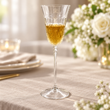 Italian Ribbed Crystal Flute & Wine Glass Set of 4