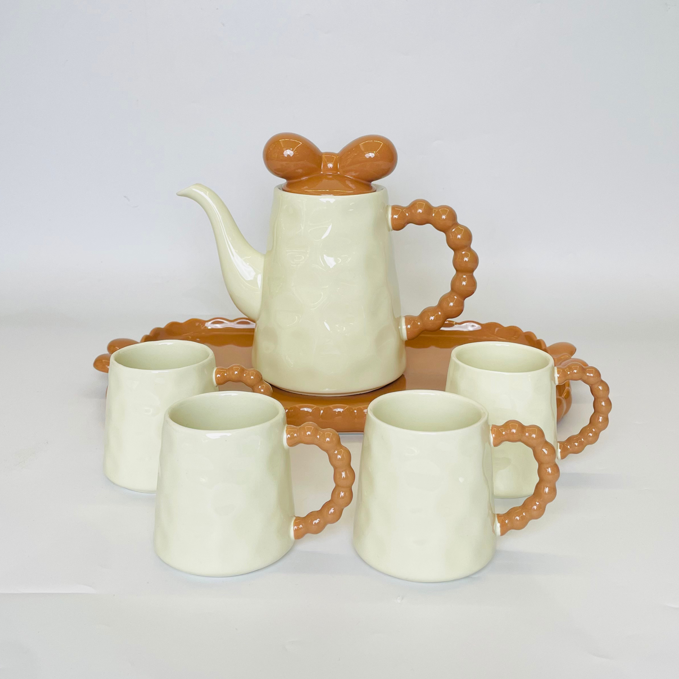 Pastel Pearl Designer Tea Set - Set of 9